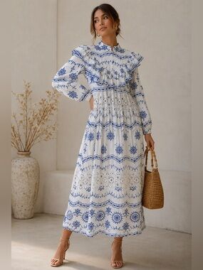 ASOS Edition Embroidered Cottagecore Midi Dress NWT – Size US 14